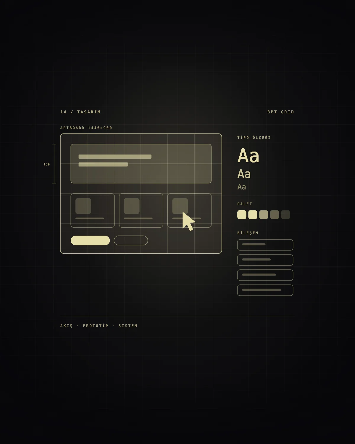 UI/UX & ürün tasarımı hizmetini temsil eden görsel